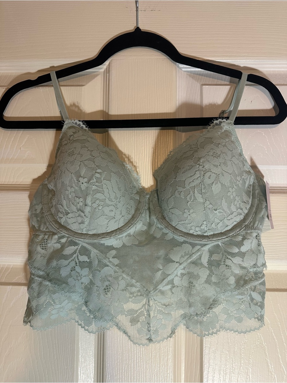 Target Lace Longline Bralette in Sage